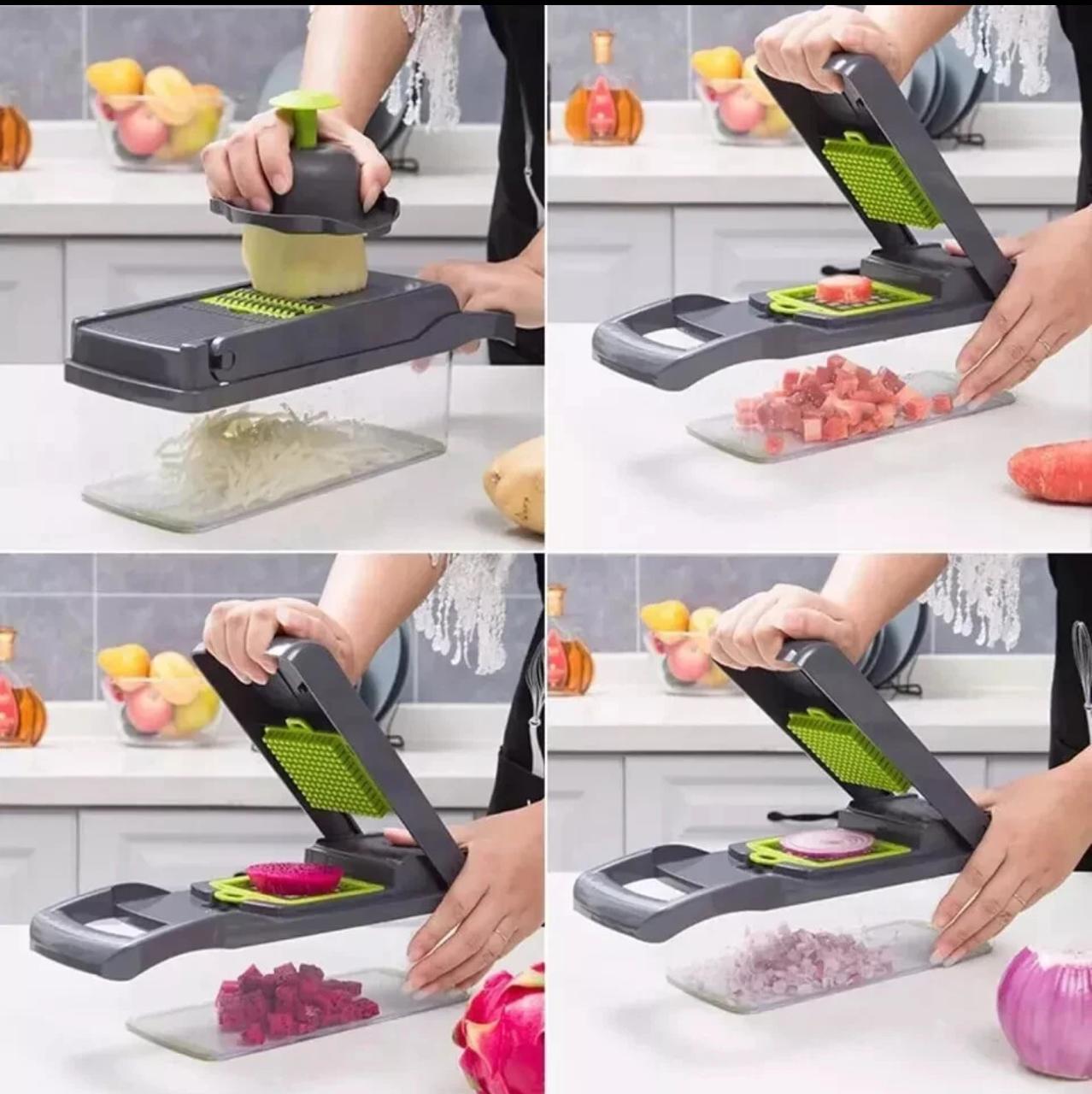 16 in 1 Vegetable Chopper Fruit Salad Mandolin Slicer Food Dicer Cutter Peeler