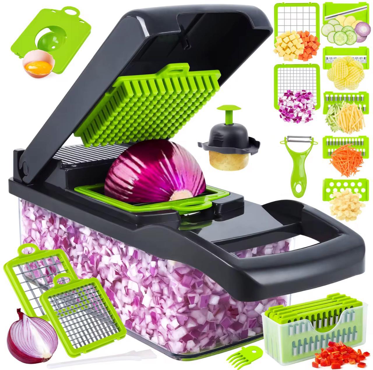 16 in 1 Vegetable Chopper Fruit Salad Mandolin Slicer Food Dicer Cutter Peeler