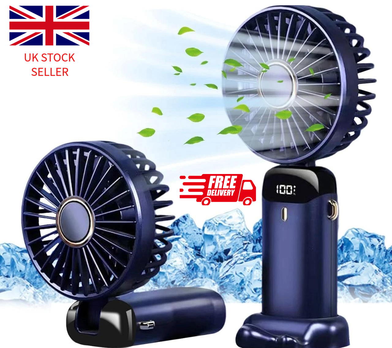 HandHeld Fan USB Rechargeable Fan 5 Speeds Mini Fan Foldable Desktop New