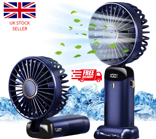 HandHeld Fan USB Rechargeable Fan 5 Speeds Mini Fan Foldable Desktop New