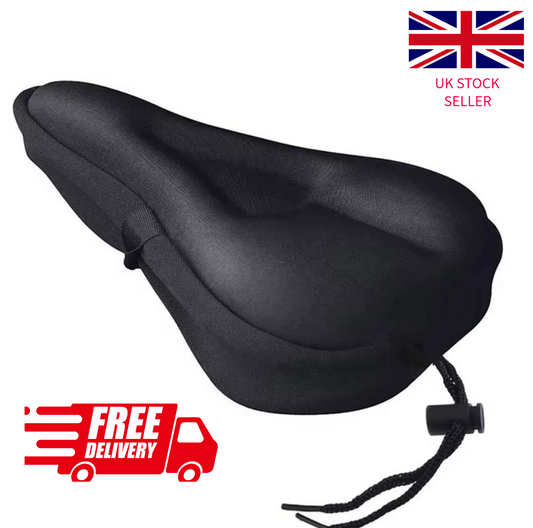 Bike Seat Cover Gel Padded Cusion- Soft Spin Exercise Bicycle Saddle For Kids,Adults