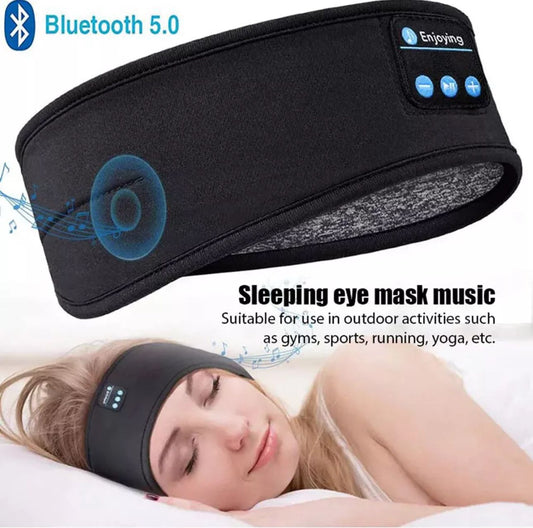 UK Wireless Bluetooth Headband Sleeping Eye Mask HEADPHONES Headset Music Sports