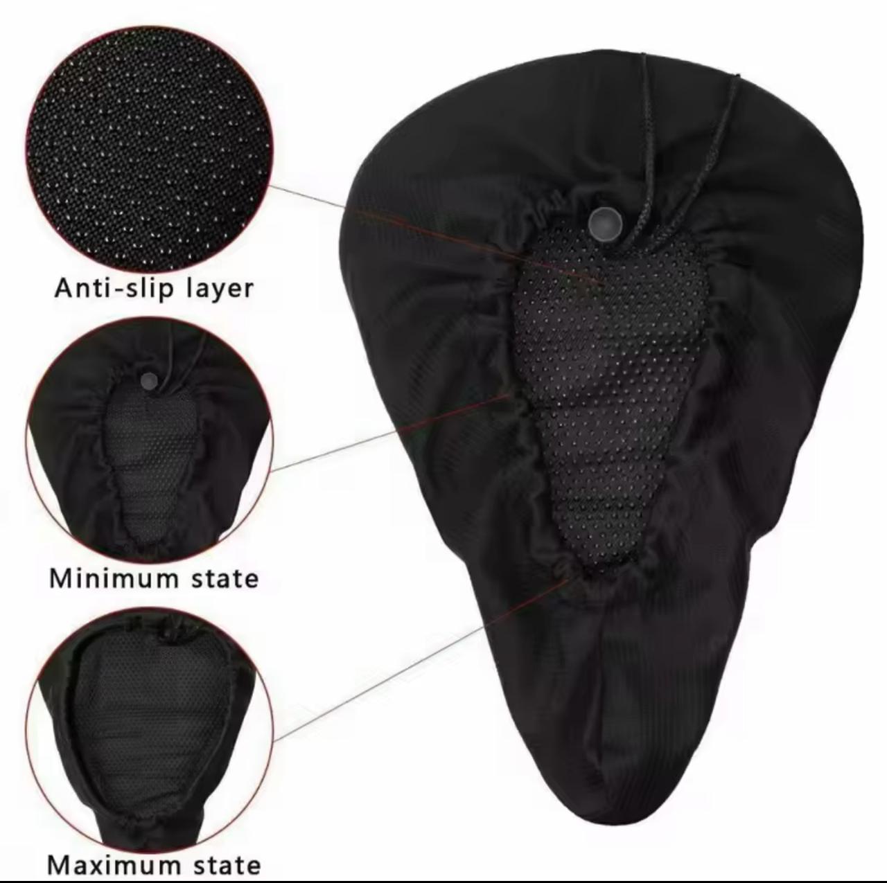Bike Seat Cover Gel Padded Cusion- Soft Spin Exercise Bicycle Saddle For Kids,Adults
