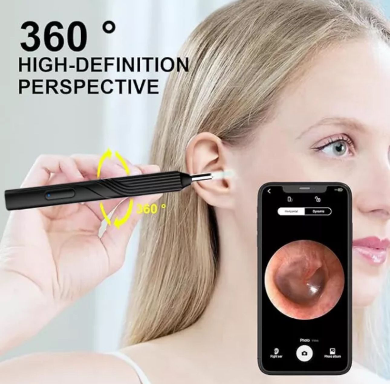Ear Wax Remover Camera Wireless HD Ear Endoscope Spoon Pick Cleaning Tool Kit